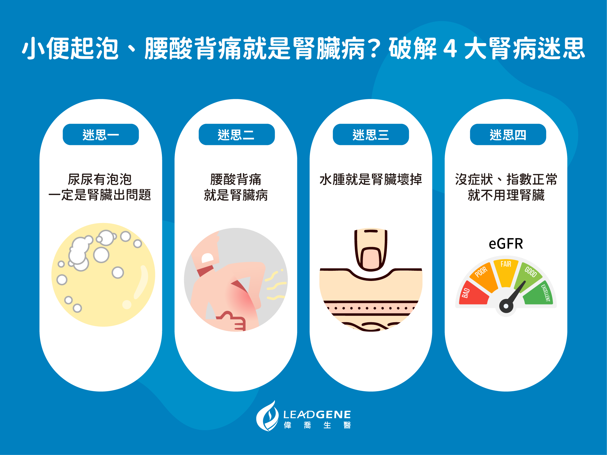 小便起泡、腰酸背痛就是腎臟病？破解 4 大腎病迷思