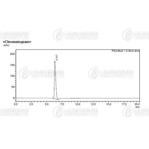 HPLC analysis of recombinant Mouse Glypican 1, His Tag, HEK293. The purity of Mouse Glypican 1 Protein is greater than 95% as determined by RP-HPLC.