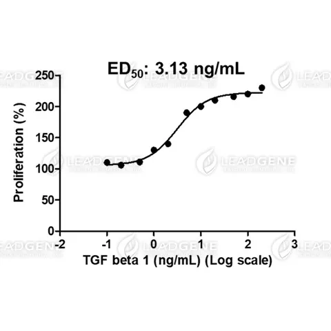 Human TGF Beta 1, His Tag, E. coli