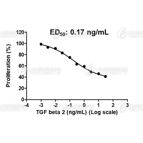 Human TGF Beta 2, His Tag, E. coli